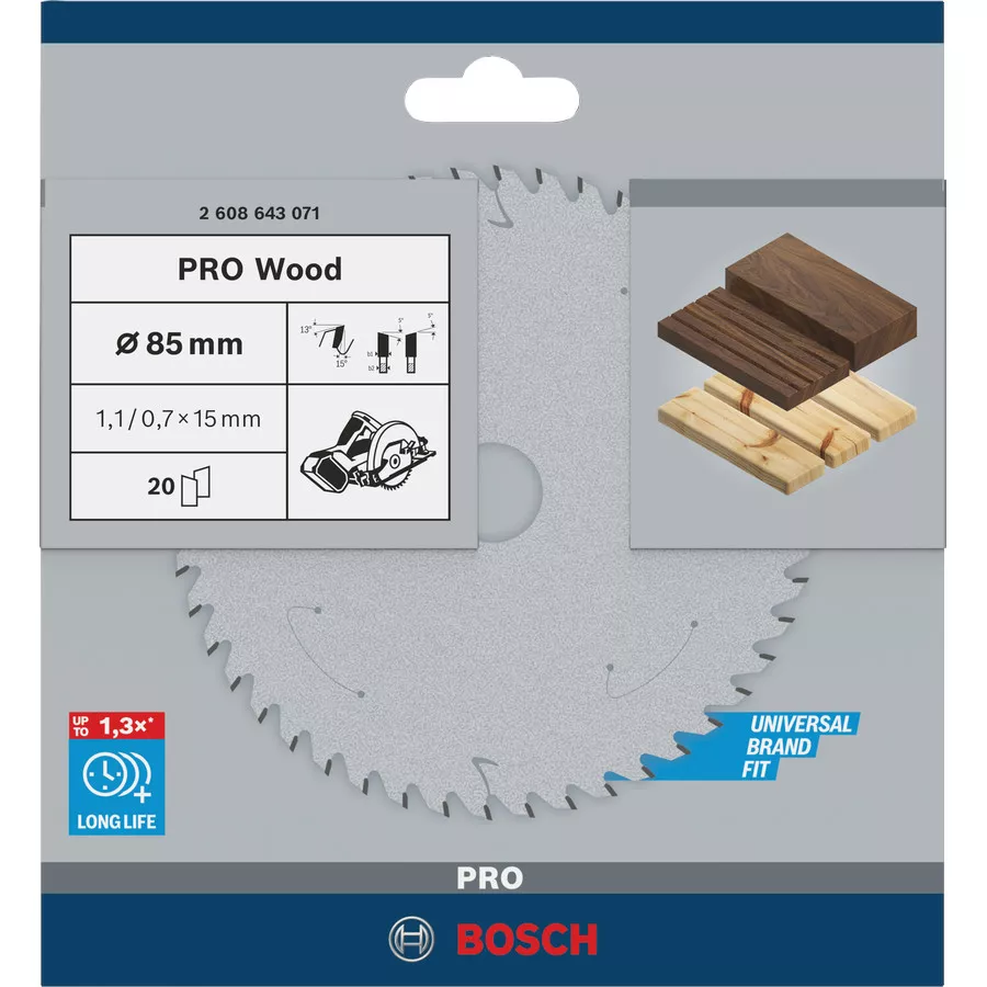 Lame PRO Wood BOSCH Ø 85 mm
